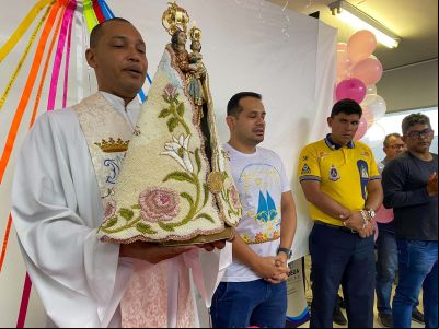 notícia: SEGEF celebra a visita da Imagem Peregrina de Nossa Senhora de Nazaré